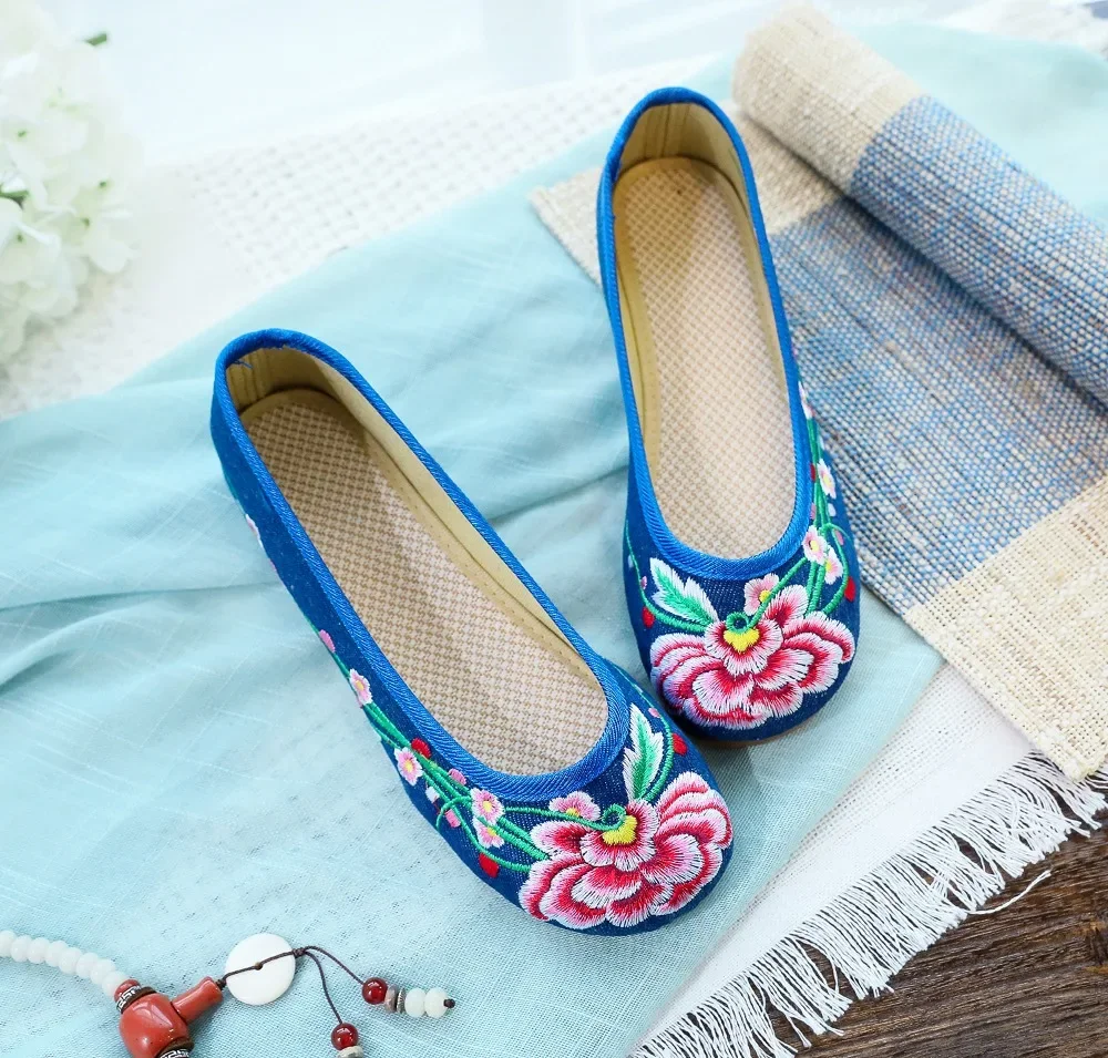 Women\'s Shoes Fashion Vintage Elegant Ethnic Style Embroidery Streetwear Chinese Style Casual Shoes for Women Hanfu Comfortable