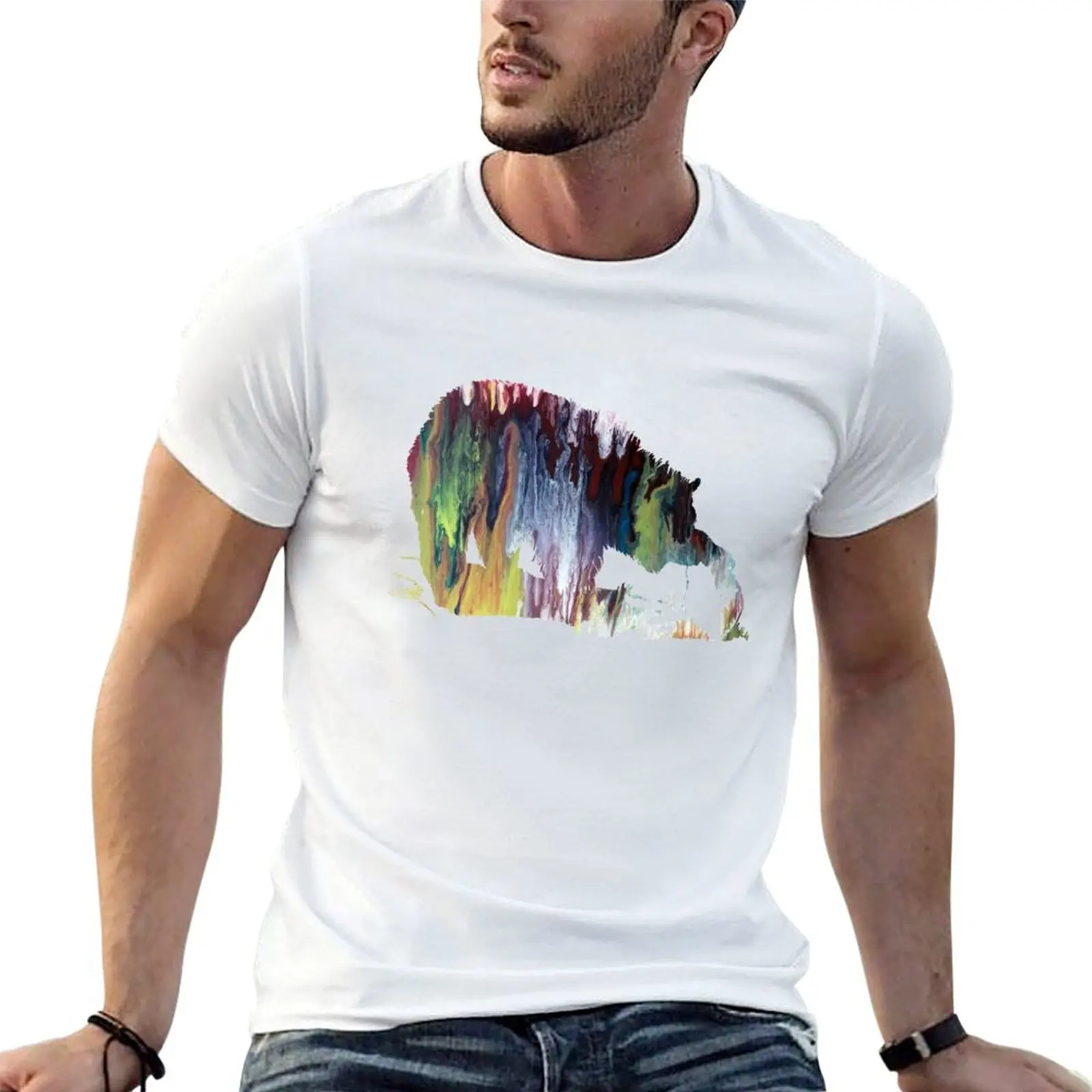 Grizzly bear T-Shirt t shirts cotton 100% man t shirt graphic t shirts for man cotton funny T-shirt