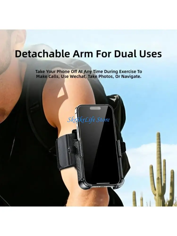 E65E Modern Adjustable Phone Support With Secure Fastening For Active Workouts