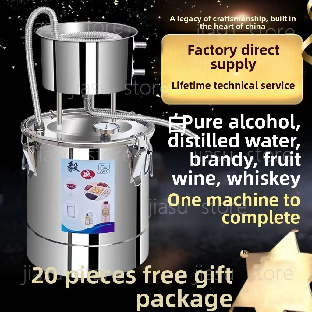 

Home Distillation Equipment Full Set, Alcohol Distiller for Brewing Spirits, Pure Dew Maker Small Home Distiller