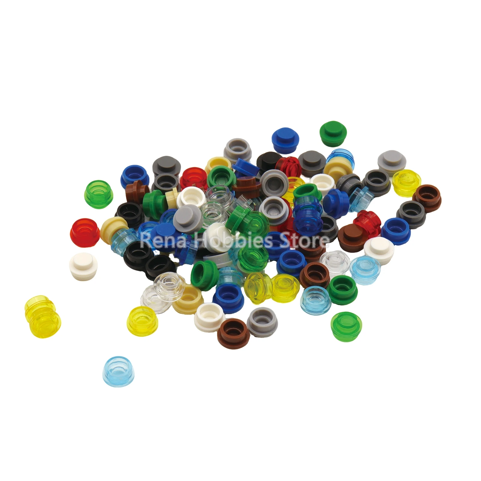 400 pièces 6141 plaque 1X1 ROUNDMOC assembler des particules bricolage blocs de construction 1*1 points figurines lampe briques pièces jouet pour les enfants