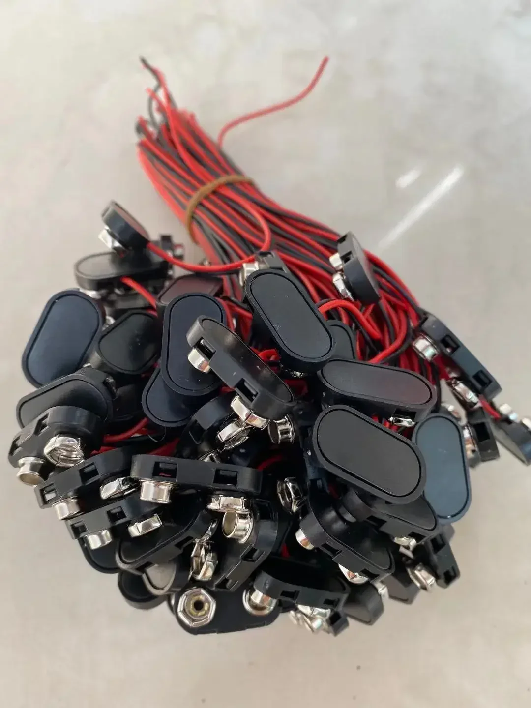 1000 قطعة 9 فولت بطارية المفاجئة هارد شل تيار مستمر المفاجئة على حزام حامل البطارية مقاطع ConnectorsT نوع مشبك 15 سنتيمتر سلك من الرصاص كابل بعقب المكونات #3