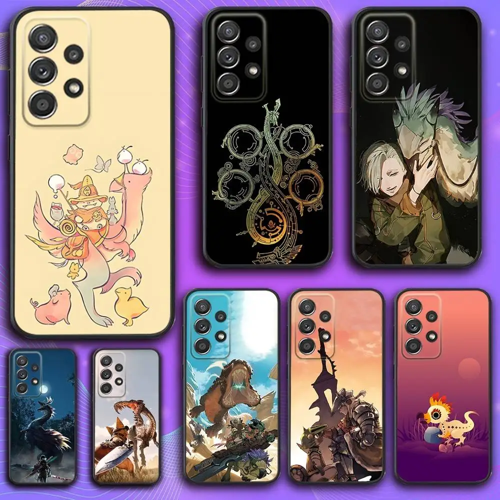 

M-Monster H-Hunter Wilds Phone Case For Samsung S 25,24,23,22,30,21,10,9,Ultra,Plus,Lite,FE,4,5 G Soft Black Case
