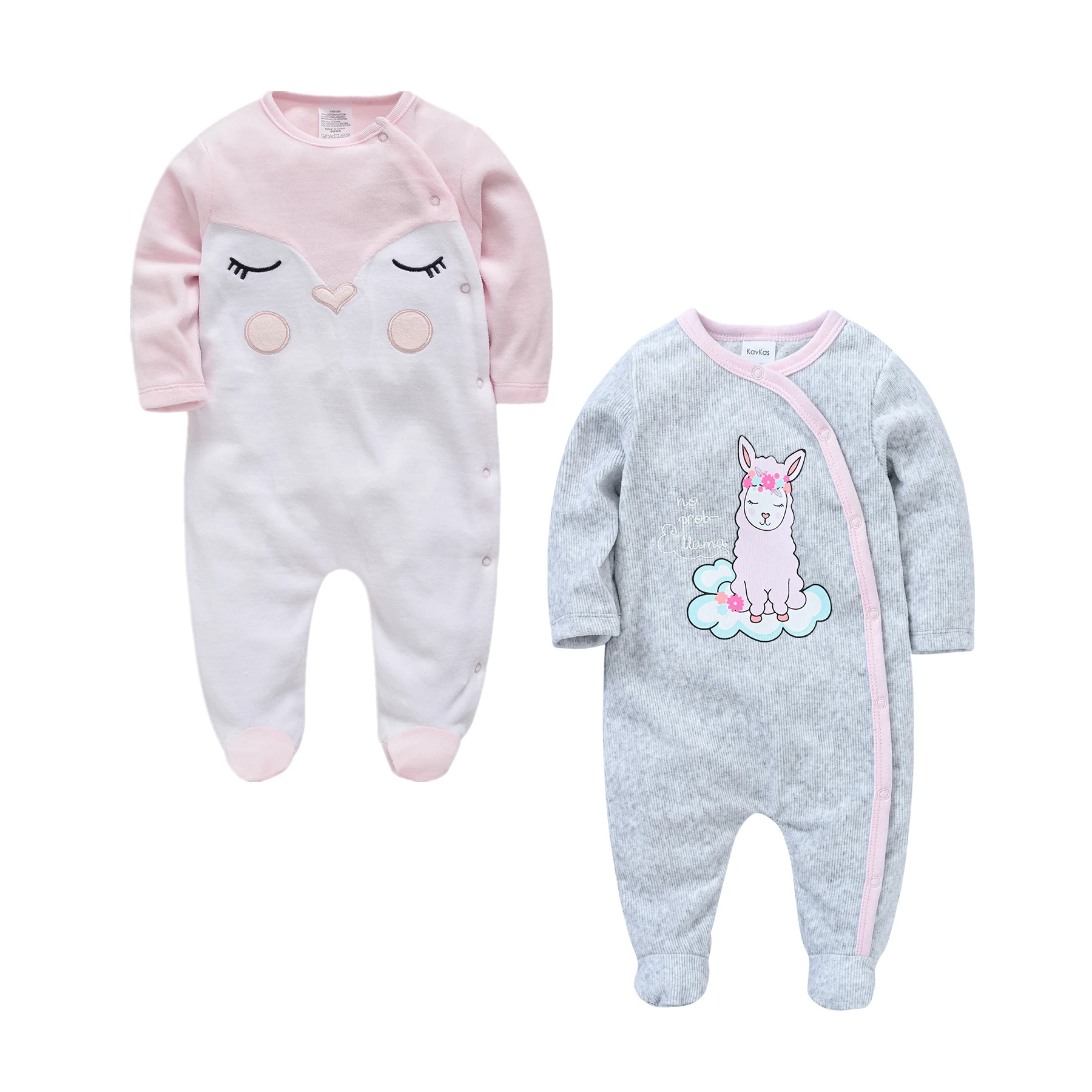 

Velvet Newborn Baby Girl Rompers 0-12M Roupas De Bebe Long Sleeve Warm Winter Infant Boys Clothes New Born Body Bebes Clothing