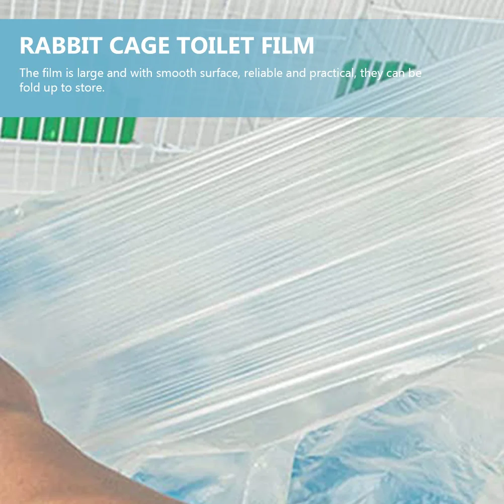 

100Pcs Thin Cage Liner Small Pet Plastic Disposable Rabbit Hutch Film Clear Pee Cleaning Guinea Pig Cage Liner