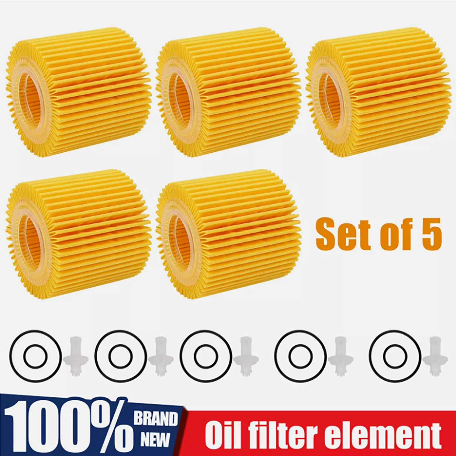 

5Pack Oil Filters 04152-YZZA6 Kit For Toyota Corolla Prius Prius V C-HR Scion xD 1.8L Automobiles Filters 04152-37010