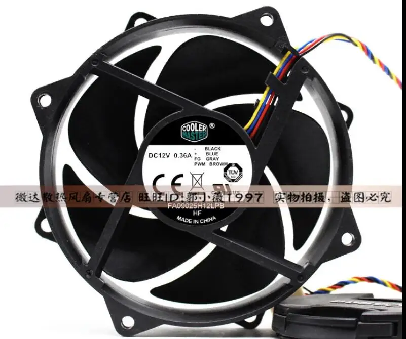 

Cooler Master FA09025H12LPB DC 12V 0.36A 90x90x25mm 4-Wire Server Cooling Fan