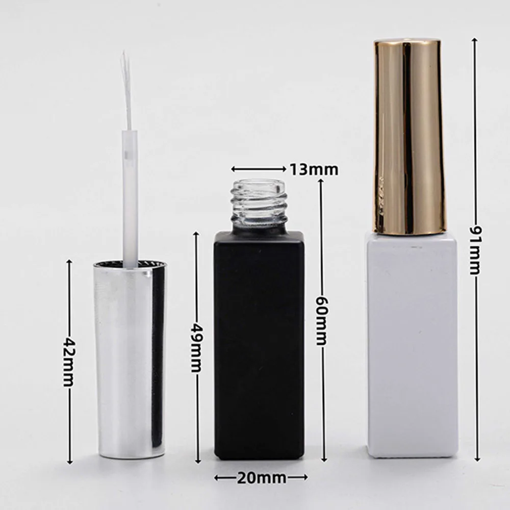 7.5 مللي زجاجات طلاء الأظافر الفارغة الصغيرة مع فرش جيل للأظافر حاوية زجاجية إعادة الملء وعاء التجميل مانيكير موزع زيت التجميل