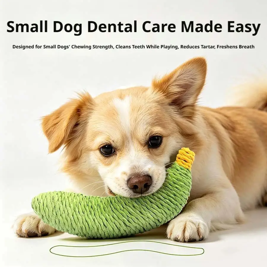 Bananen-Katzenspielzeug, natürliches Sisal-Kauspielzeug für kleine Hunde, Kätzchen, interaktives Zahnreinigungswerkzeug, Zähneknirschen, Spielzubehör für Haustiere – Detail 6