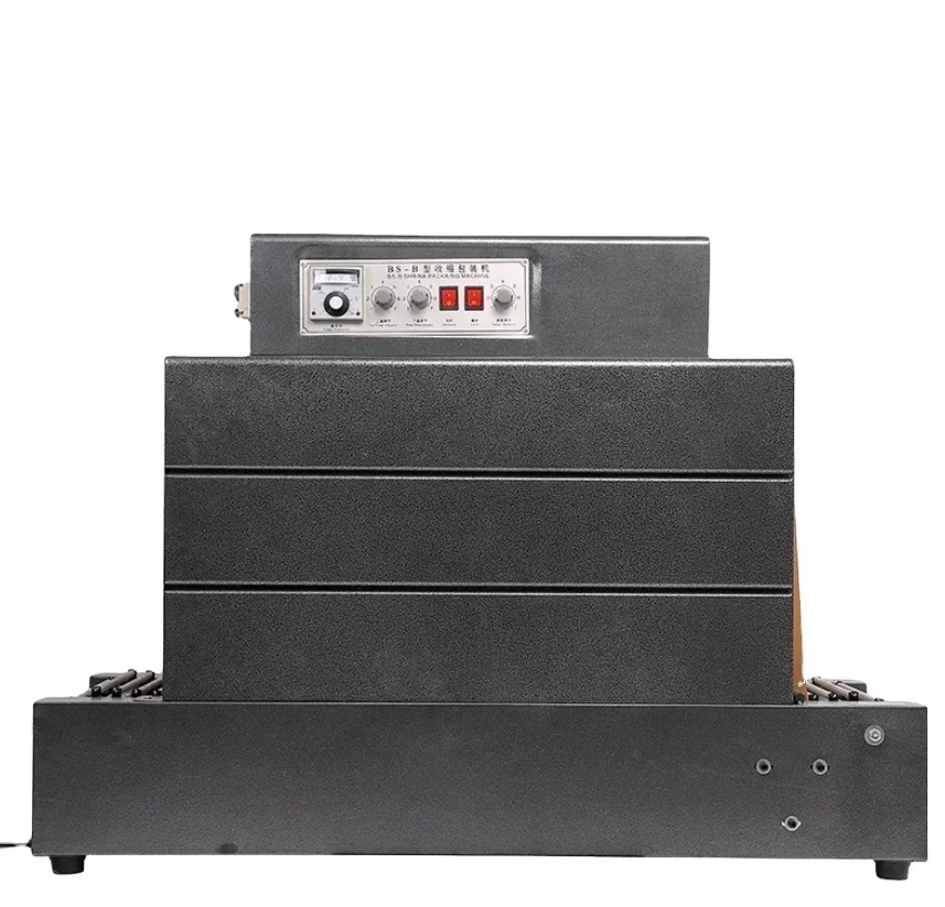 DUOQI BS-B3015 Plastic Film Shrink  Wrapping Machine Heat Shrink Tunnel Packing Machine with Roller/Iron Net Conveyor