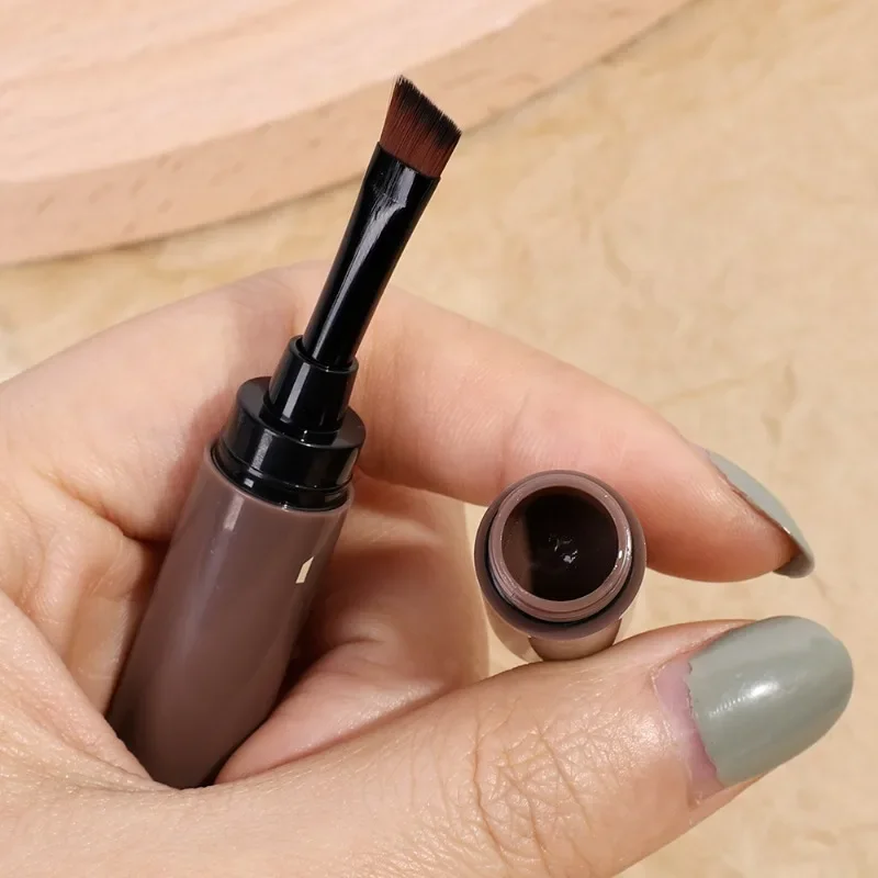 Contouring Eyebrow Cream Pen with Brush Makeup Waterproof Natural Matte Eyeliner Lying Silkworm Gel Non-smudge Setting Cosmetics