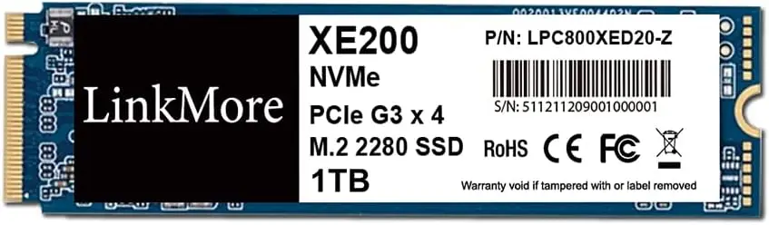 

1Tb Nvme Ssd, Pcie Gen3 X4 M.2 2280, Read 2500Mb/S, Fast Boot & Transfer