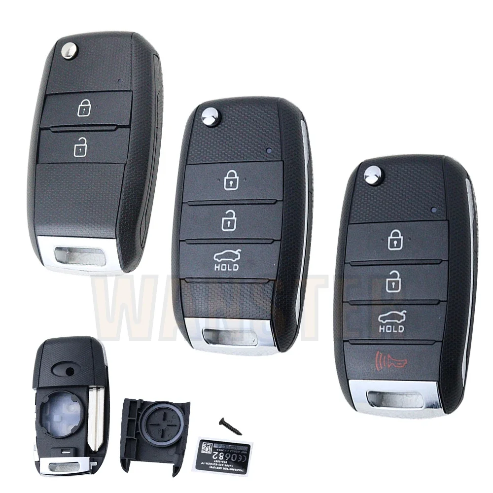 3 Buttons Replacement Car Key Case Cover Fob Housing for Kia KIA K2 K3 K5 Carens Cerato Forte Car Flip Folding Key Shell