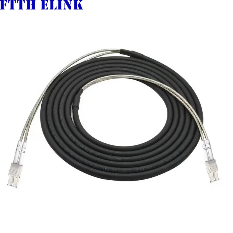 광섬유 패치 코드 2C 4C 실외 CPRI 120mtr SM OM3 OM4 OM2 LC SC FC ST 2 코어 2 섬유 케이블 단일 모드 FTTH 점퍼 ELINK