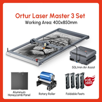 ORTUR 40*85cm LASE Master 3 Engraver Cutter with Rotary Roller Air Assist Set App Offline CNC Wood Cutting Engravging Machine