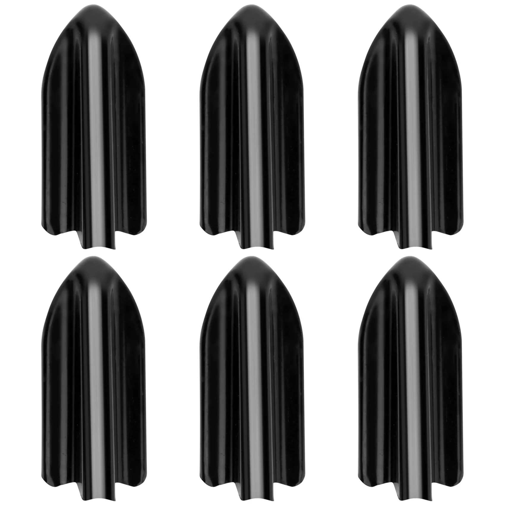 Shark Fins Spoiler Wing Kit, Black PP Telhado, EVO-Style Vortex Generator, 6Pcs