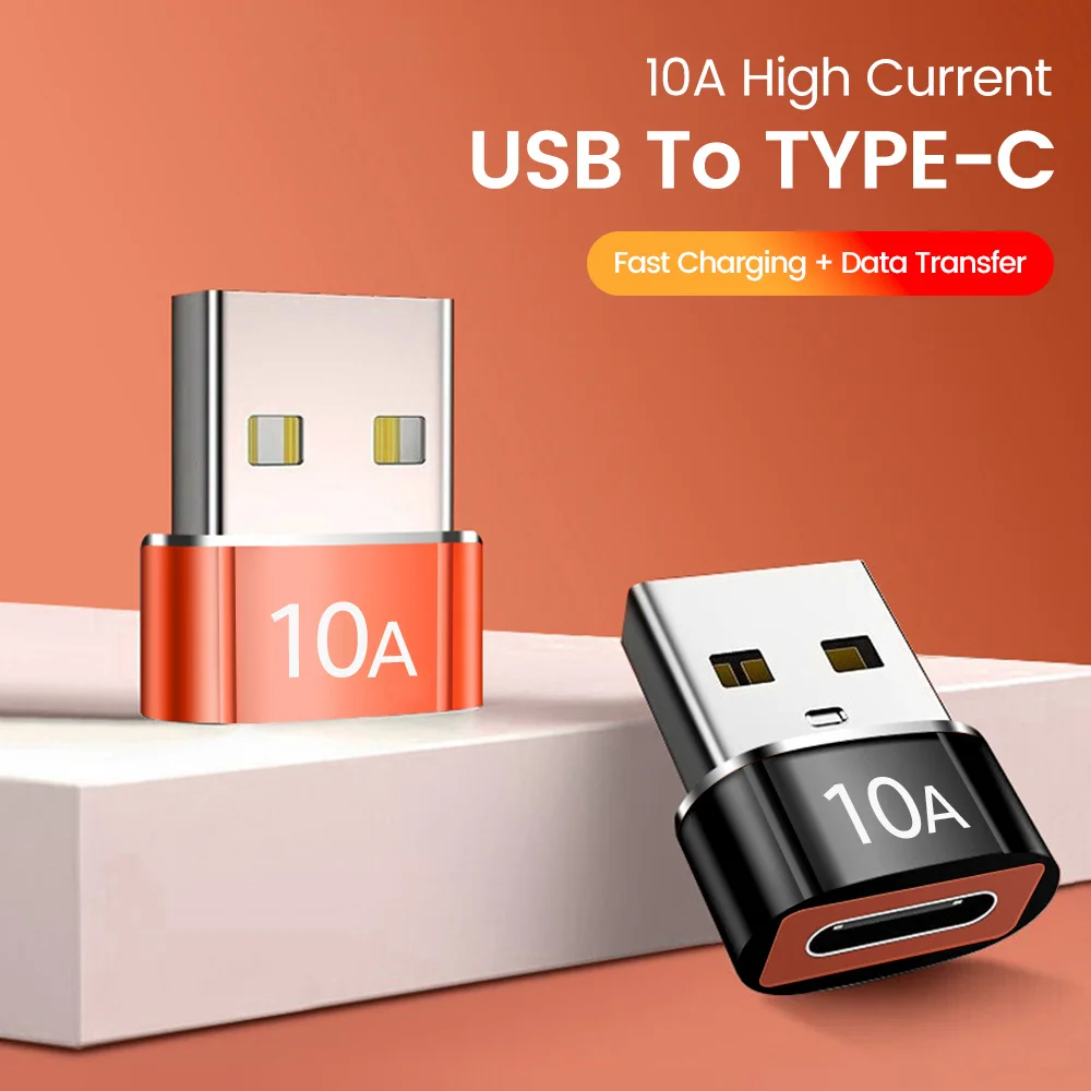 USB 3.0 Type-C Data Adapter Type C 10A OTG Type C Female to USB Male Converter Fast Charging Data Transfer For Macbook Xiaomi