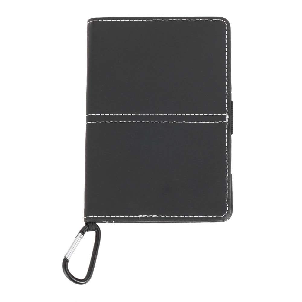 Golf Scorecard Holder Scorecard Cover,PU Score Notebook with 2Pcs Free Score Sheets & 1Pc Pencil & Hook,Statistic Score Tracking