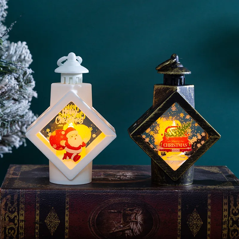 Christmas Decorative Supplies New Creative Wind Lights Scene Arrangement Props Party Table Ornaments Dress Up Hanging Lamp Home