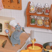 In stock mini mouse mini ratatouille joints un-movable ratatouille blythe mouse ( 5cm approx ) BJD Diandian Qbaby mouse ob11
