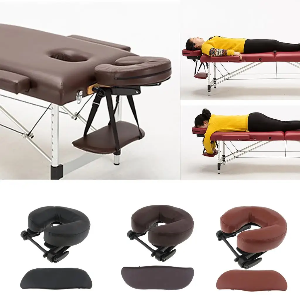 Foam PU Massage Table Pillow Face Down Cradle Cushion Neck Headrest for SPA Bed Portable Accessory