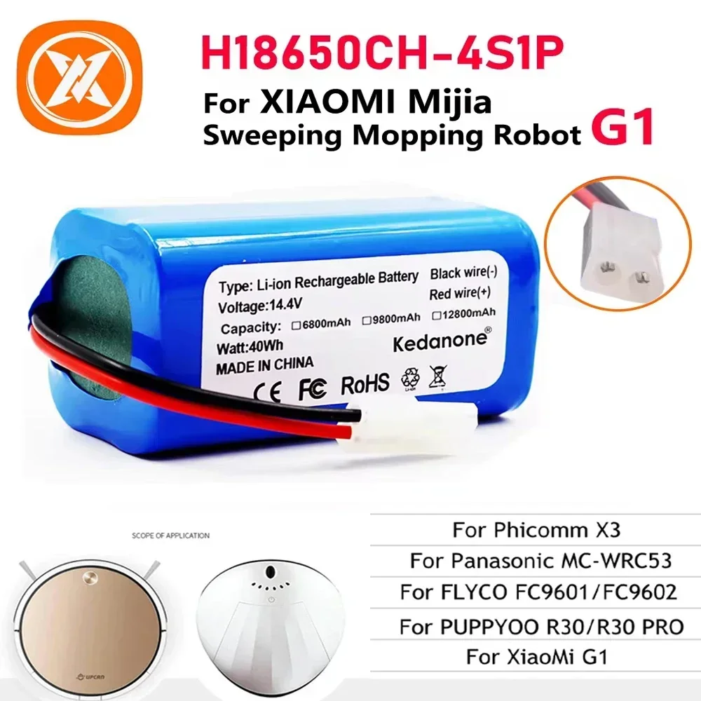 For  MIJIAXIOMI Mi Robot Vacuum-Mop Essential G1 MJSTG1, SKV4136GL 9800mAh NEW Original Xiaomi Replacement Battery H18650CH-4S1P