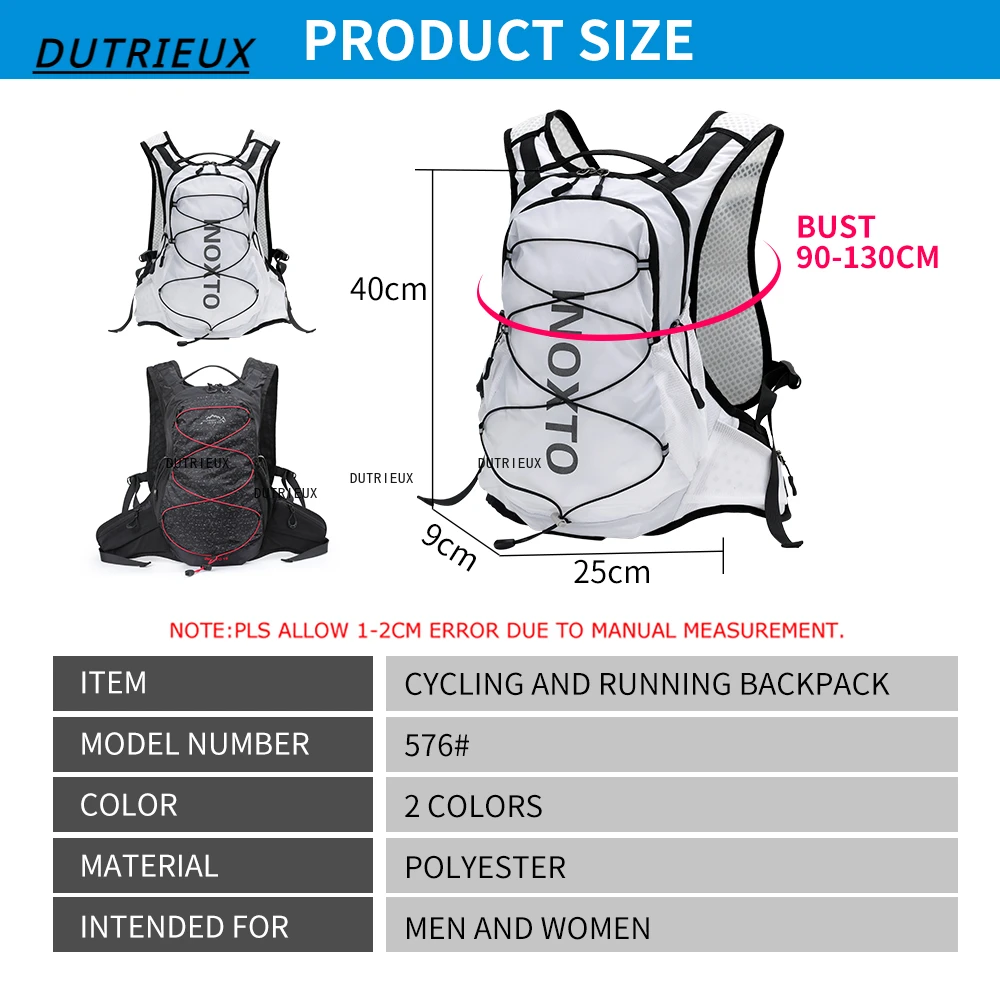 New 15L Cycling Bag Men\'s Women Riding Waterproof Breathable Bicycle Backpack Water Bag Large Capacity Breathable Comfortable