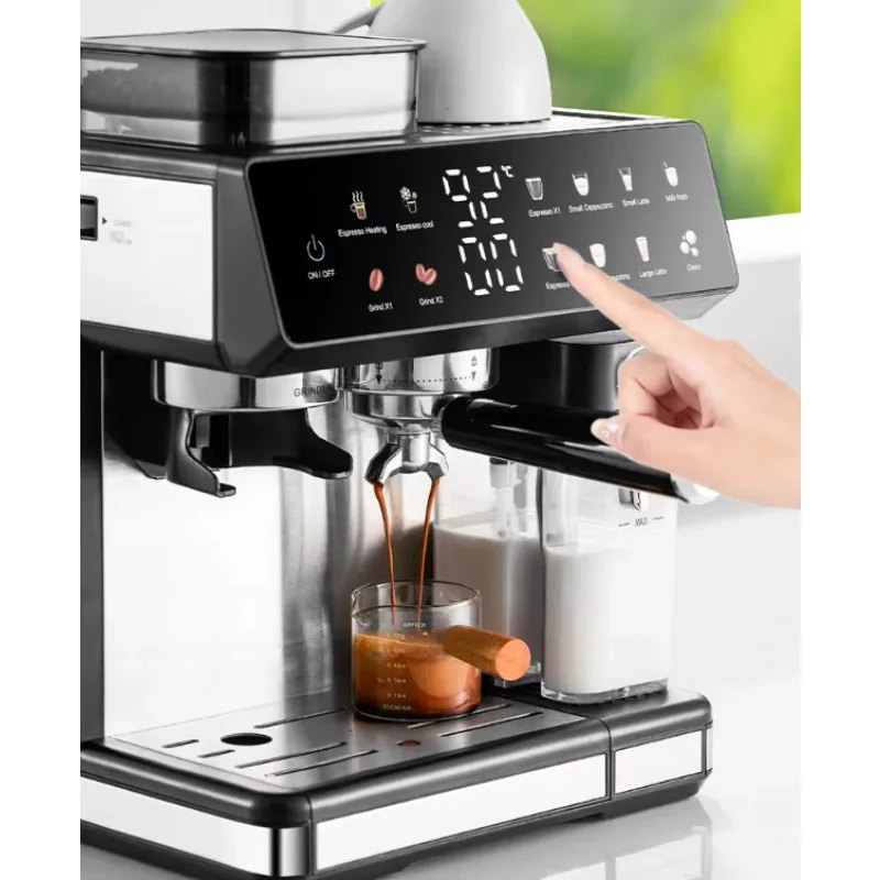 

Stainless Steel Semi-Automatic Espresso Coffee Maker Cappuccino Kahve Makinesi Hot Water System EU for Hotel Household Use