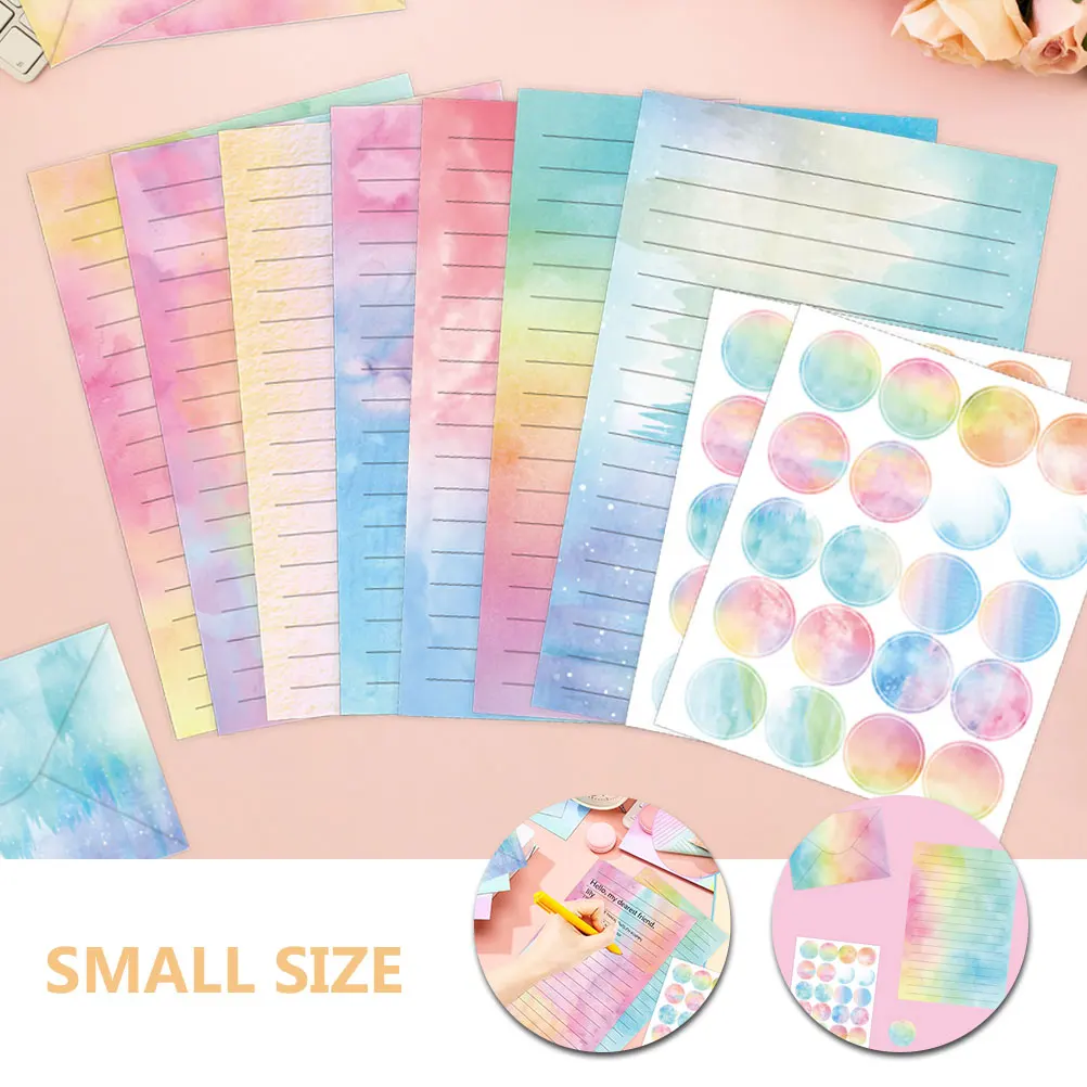 

Watercolor Letter Paper Set Writing Stationery Kit for Vintage Envelopes Letters Cute Stationary Pretty