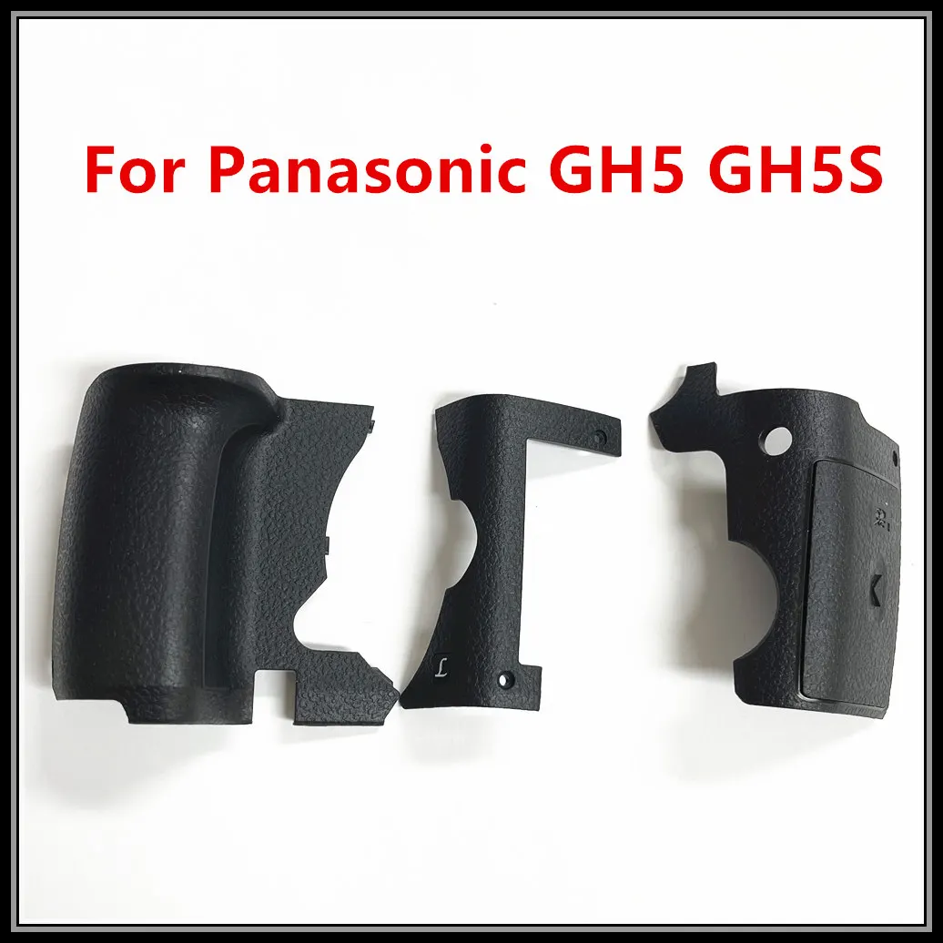 NEW For Panasonic GH5 GH5S SD Memory Card Cover Lid Door Grip Rubber + Front Cover Left Side Rubber For LUMIX DC-GH5S DC-GH5