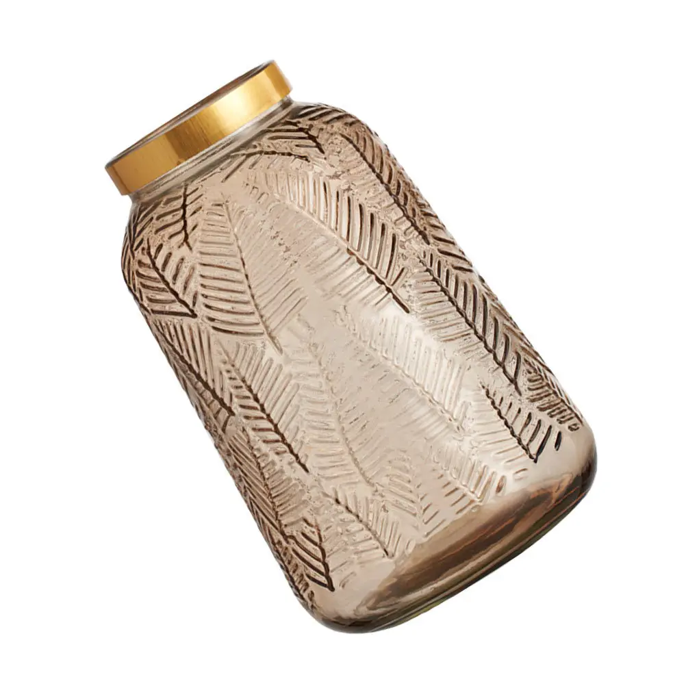 

1Pcs Exquisite Leaf Texture Vase European Maple Glass Flower Arrangement Container Decorative Simple Beauty Vase