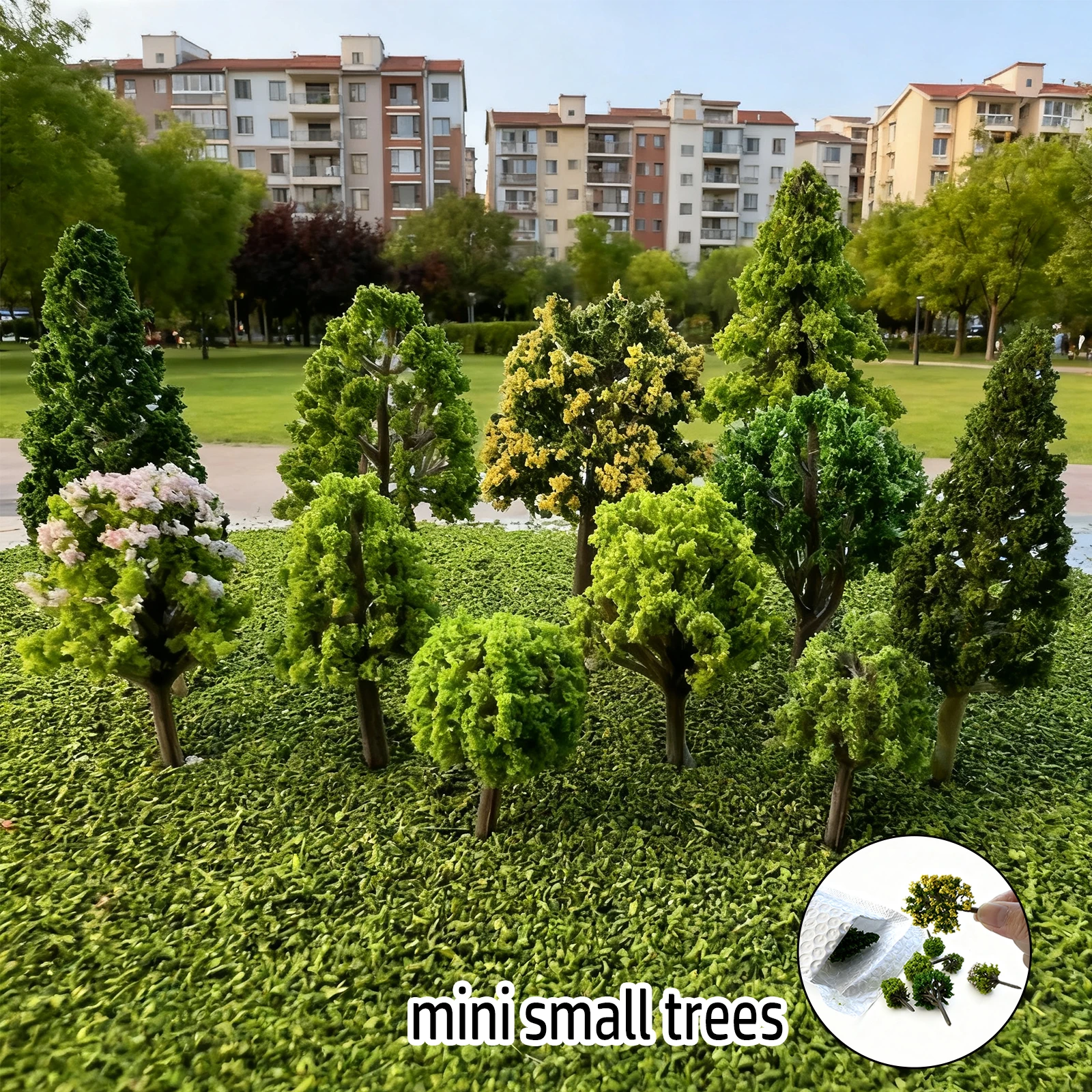 

11Pcs Mixed Miniature Model Trees Fake Plant Diorama Supplies for Train Architecture Building Landscape DIY Crafts