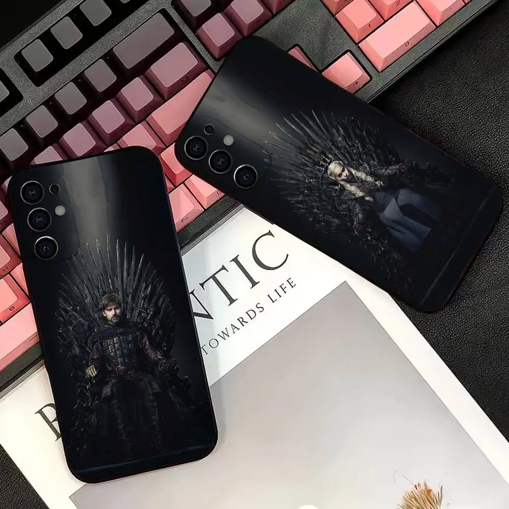 Game of T-Thrones The I-Iron T-Throne Phone Case Black Silicone Soft For Samsung S25,S24,S21,S22,S23,S30,Ultra,S20,Plus,Fe,Lite