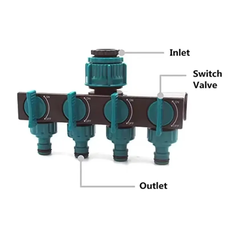 1PC 4-Way Water Splitters 1