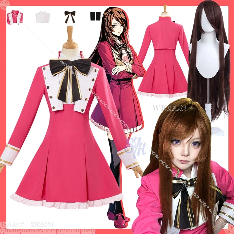 

Переменный Baricade Hibari Toujou, наряд для косплея, аниме-игра Kawaii JK, ярко-розовое платье, милый костюм Лолиты, идеальный костюм для косплея на Хэллоуин