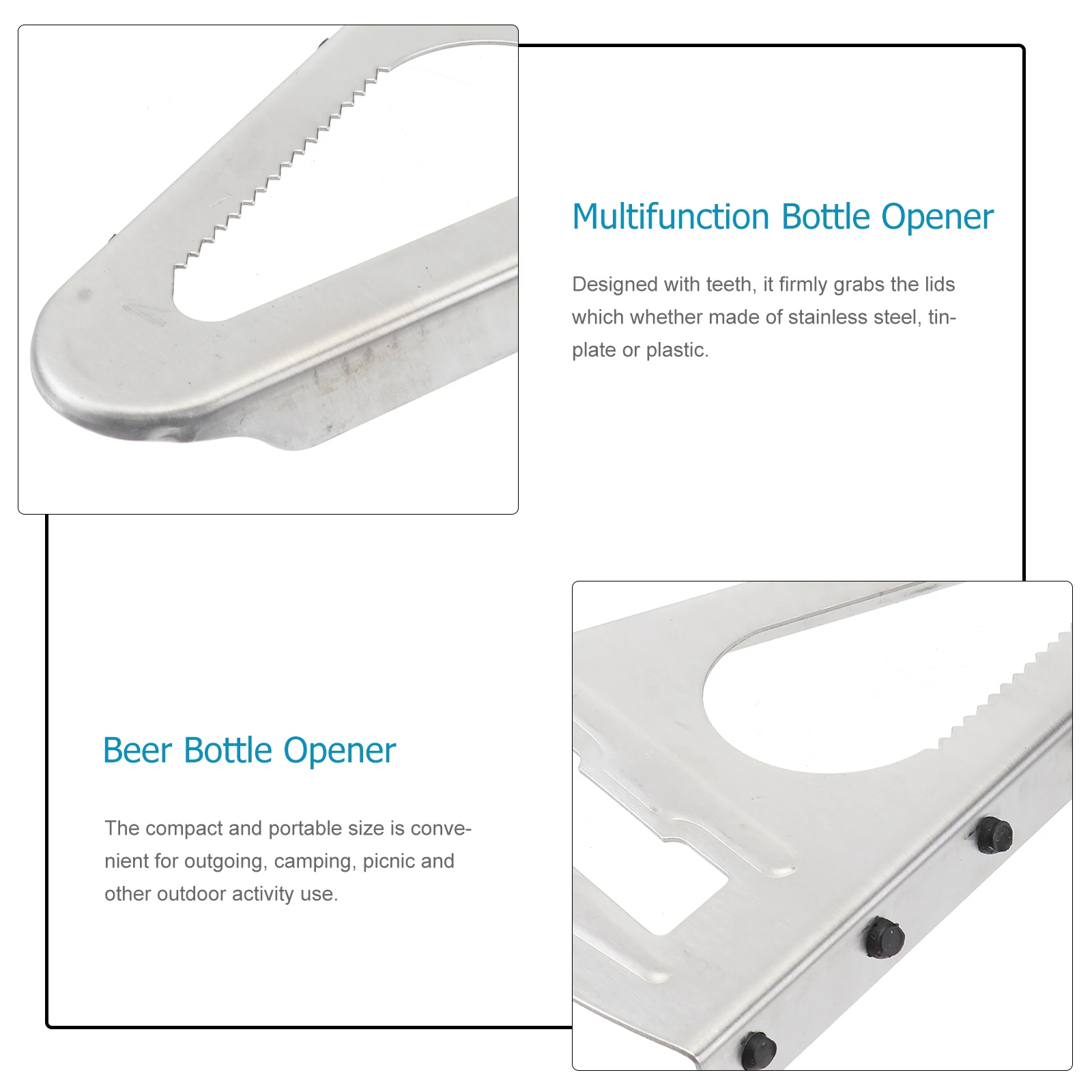 

2Pcs Manual Metal Jar Opener Ergonomic Bottle Opener Designed for All Size Lids Kitchen Outdoor Camping Travel Bars