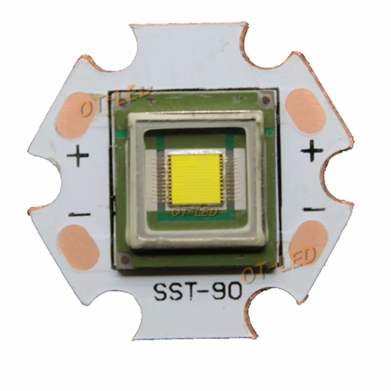 1PCS Original SBT-90 30W LED Lamp Emitter 2500LM White 6500K Green 620nm Module PCB 20mm Copper +SBT-90 LED 32mm Driver Board