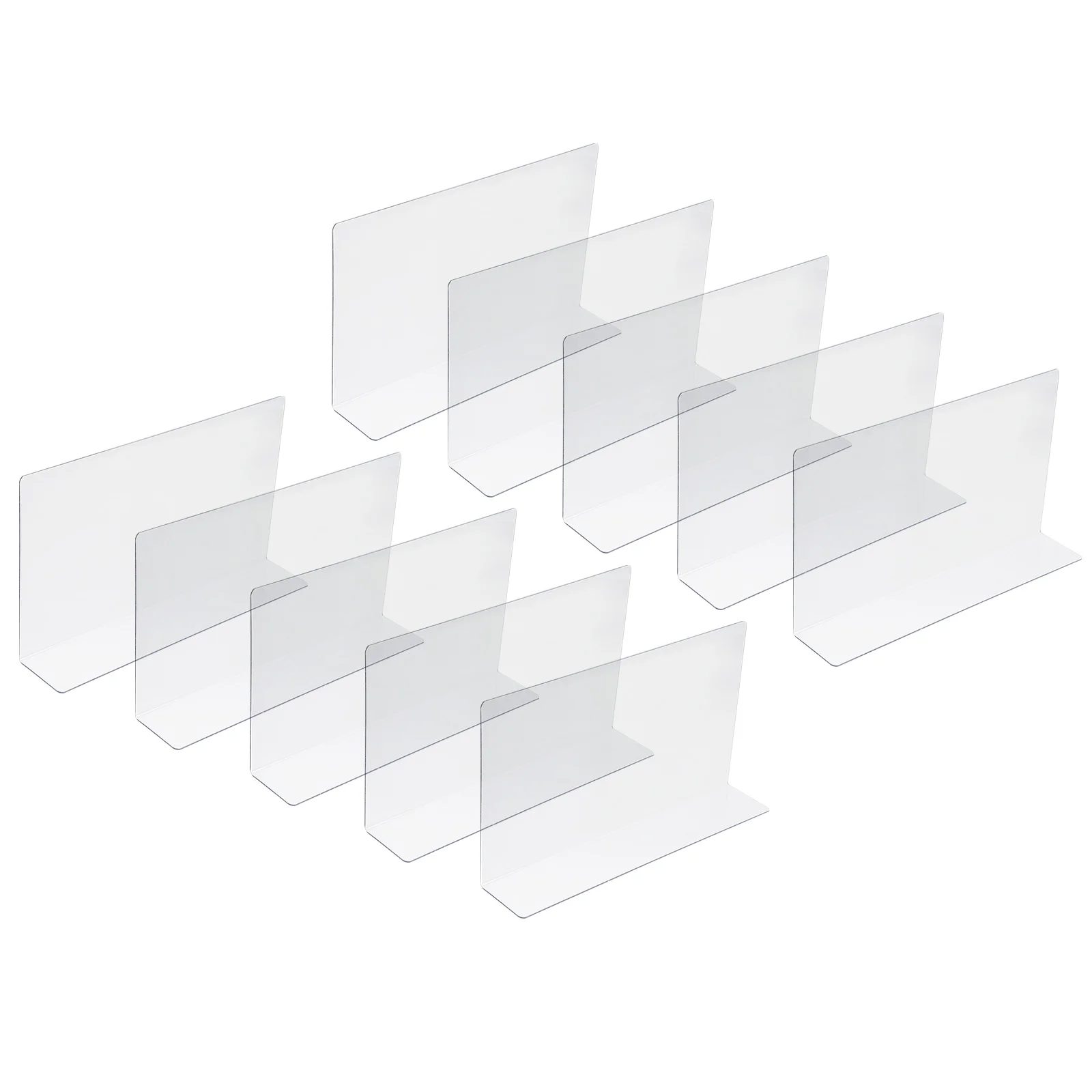 10 Pcs Shelf Divider Supermarket Organization Rack PVC Side Splitter Dividers Commodity Clapboards Holder