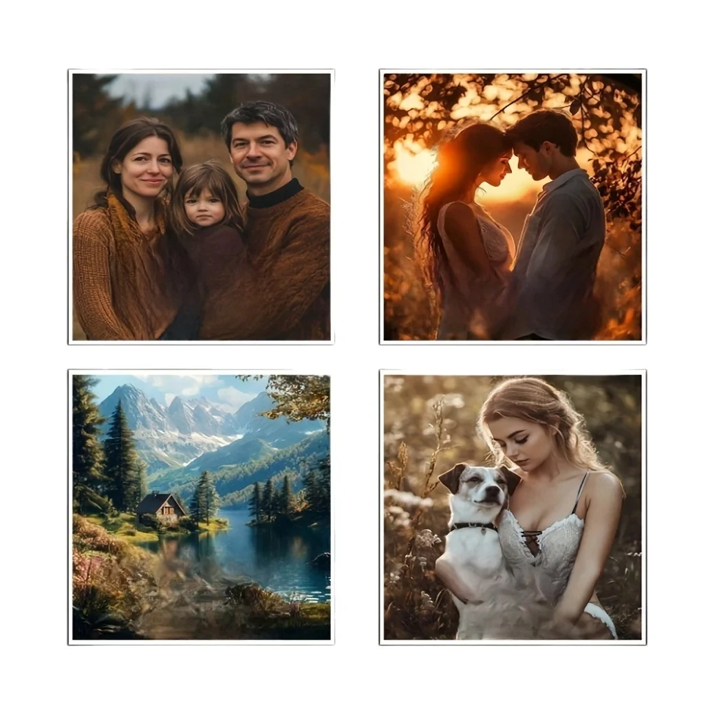 6pcs Custom Frameless Photo Canvas Prints Print Any Photo You Like Holiday Gifts for Friends Home Decor for Living Rooms Bedroom image 3