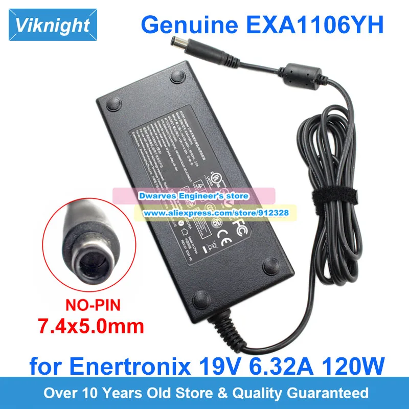 Genuine EXA1106YH AC Adapter 19V 6.32A 120W Charger for Enertronix for Asus All in One Computer Power Supply 7.4x5.0mm No Pin