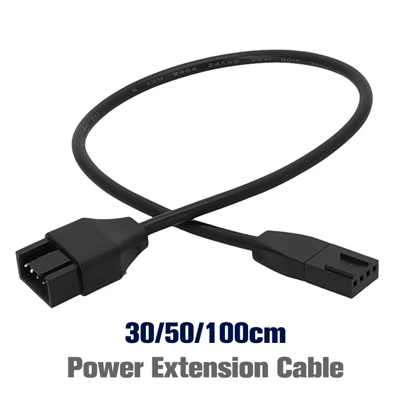 30/50/100cm Motherboard 4Pin PWM Temperature Control Fan Adapter Cable GPU Graphics Card Power Extension Cable