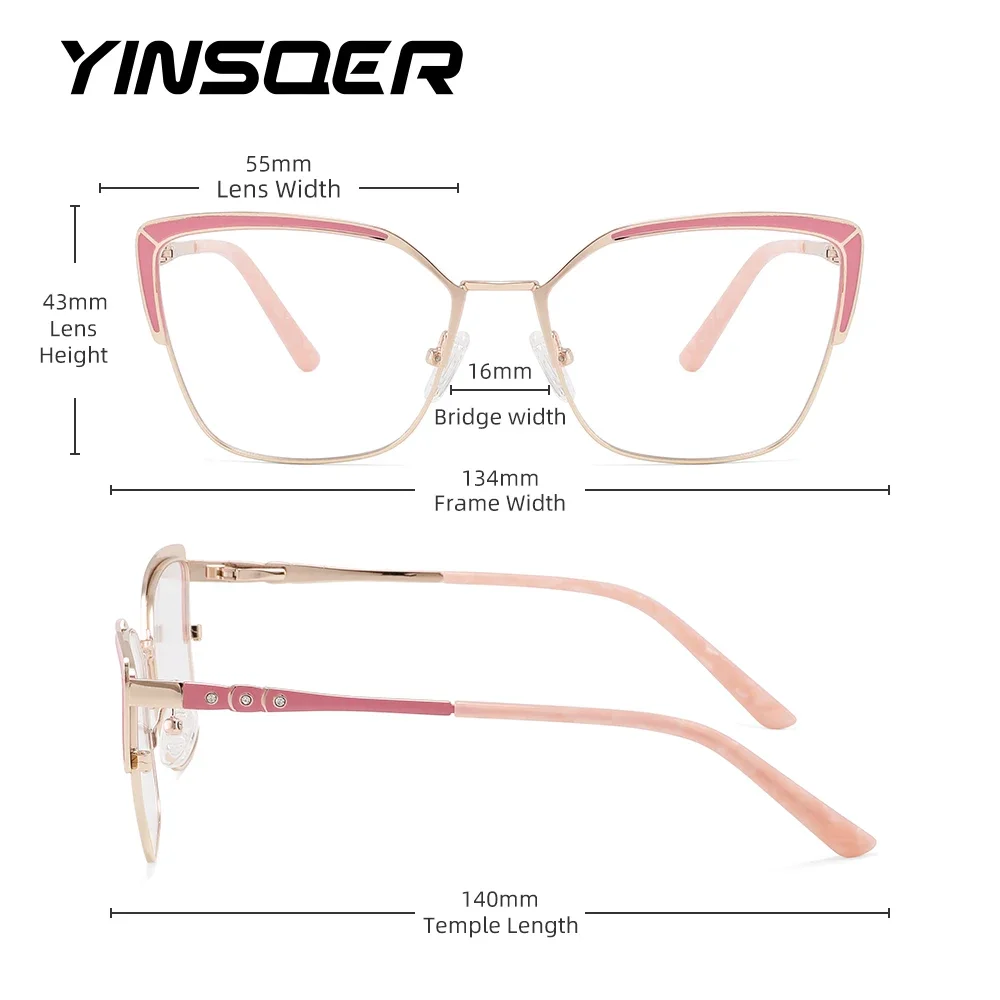 Minus Sight Glasses Prescription Radiation Blue Film Crystal Glasses Reading Eyewear Woman Resting Lenses Luxury Myopia Oculos