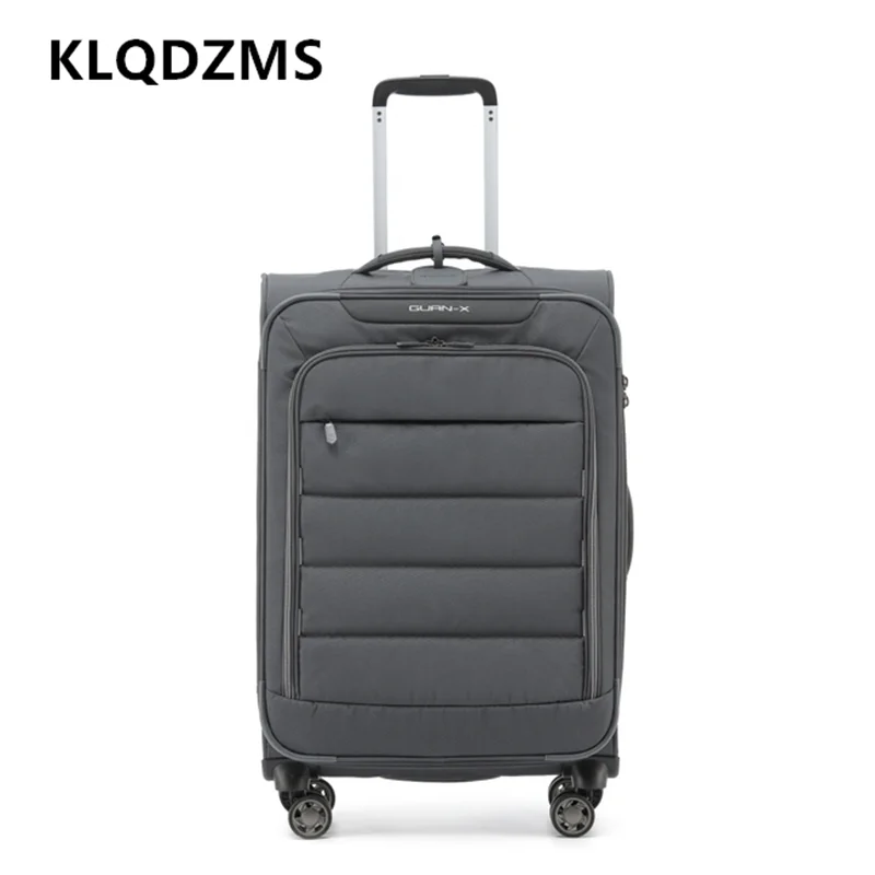 

KLQDZMS 20 "24" 28 дюймов новый чемодан из ткани Оксфорд посадковая коробка сверхлегкий чемодан на колесиках расширяемый ящик для пароля дорожный багаж