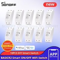 SONOFF BASICR2 Smart ON/OFF WiFi Switch, 2/4/6/8/10PCS Light Timer APP/Voice Remote Control DIY Mode Work With Alexa Google Home