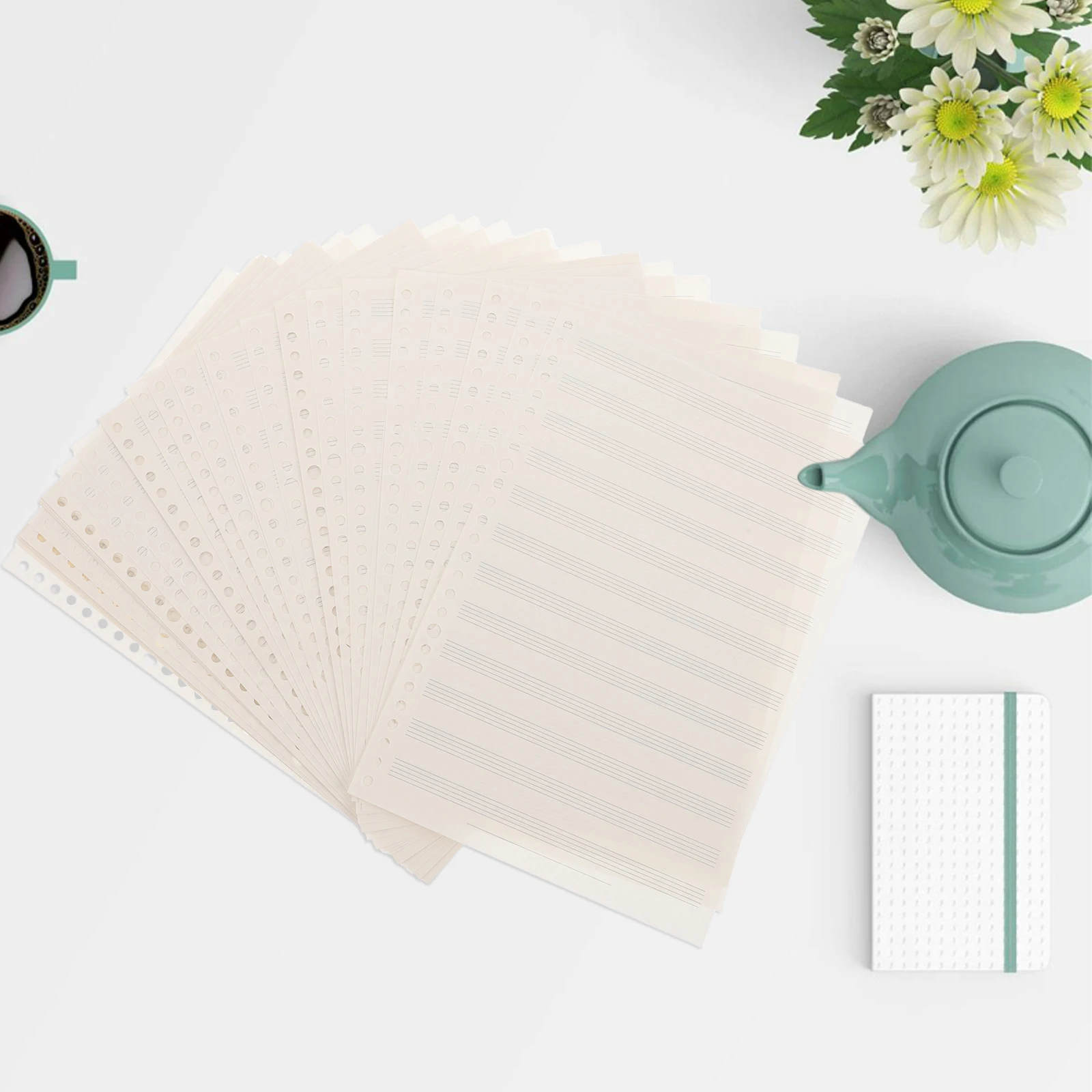 

Blank Notebook Narrow Staff Lines Interchangeable Sheets For Kids Music Practice Sheet Music Book Guitar Composition