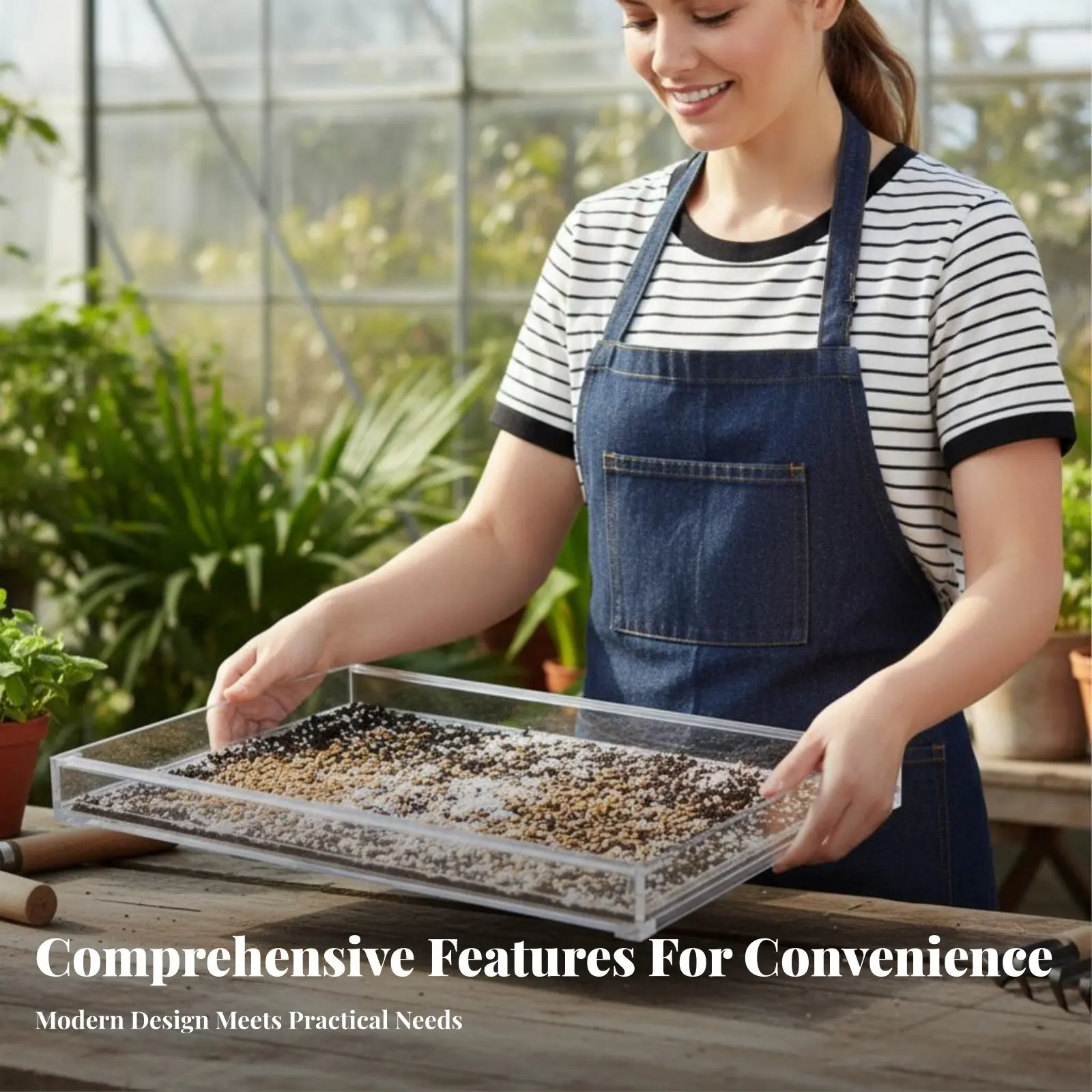 Planting Tray Seeder, Thickened Transparent Hole Tray, Multi-Spec Vegetable Sowing Tool for Cabbage, Celery, Pepper view 2