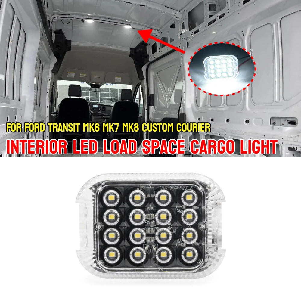 

1x LED Cargo Interior Dome Light For Ford Transit MK8 Connect Custom Courier E-Transit 2022-2024 Car Interior Trunk Light