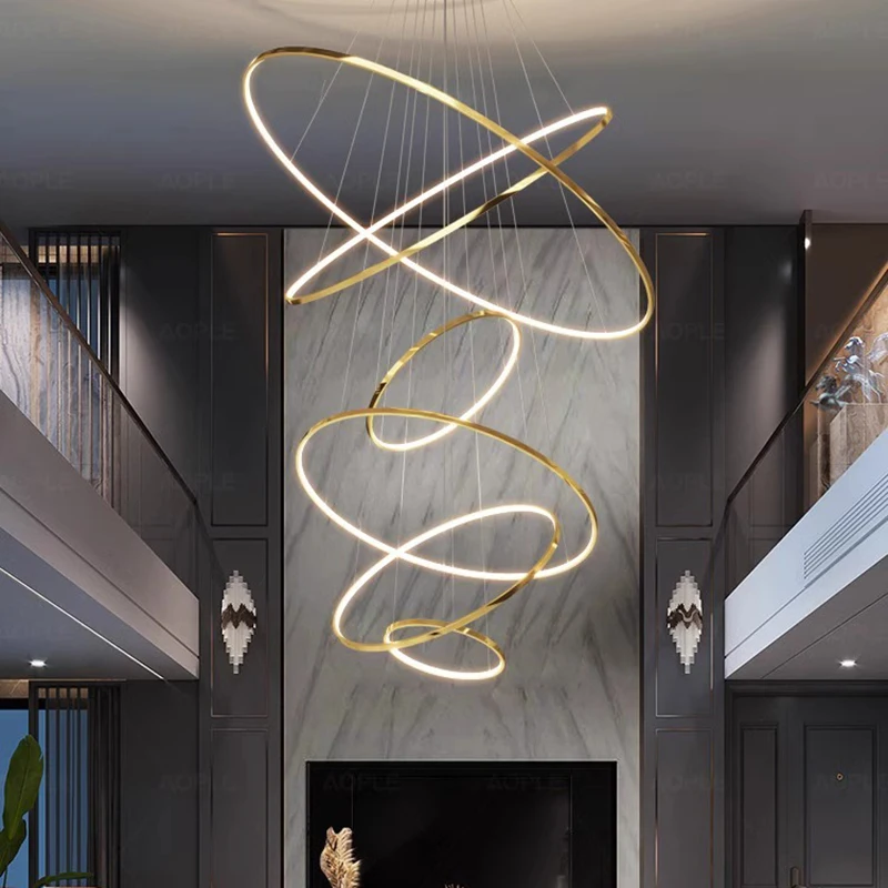 Nordic Pendant Lights for Home Decoration, Stair Chandelier, Sala de estar e jantar, Luz de teto, Iluminação interna