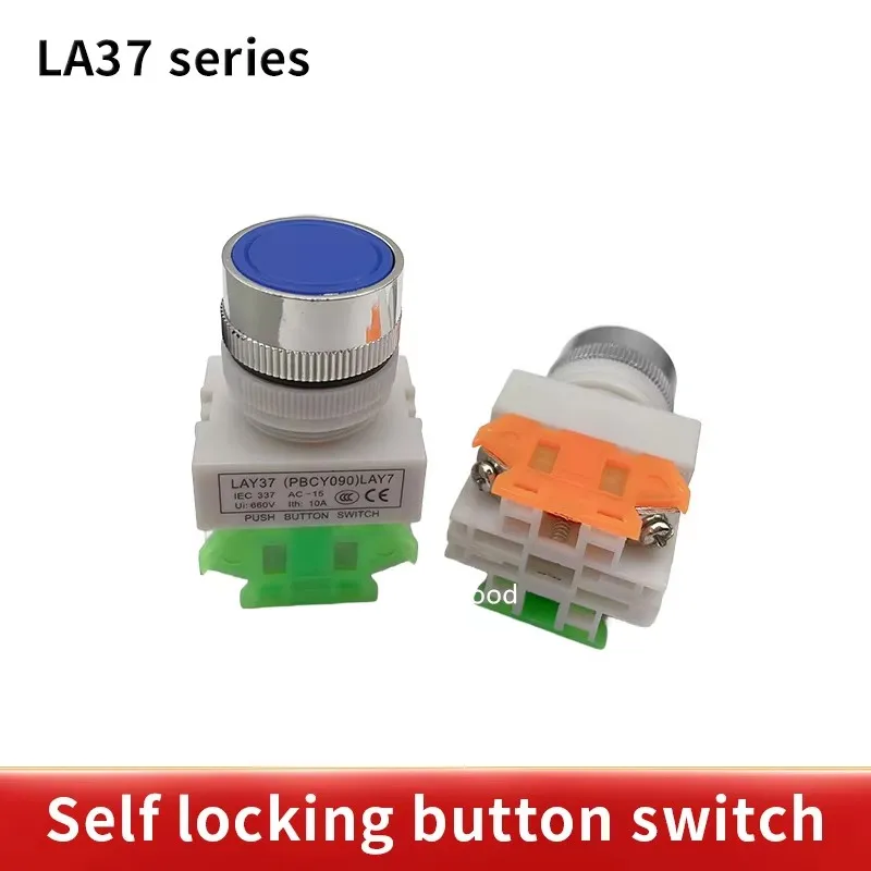 LAY7 (PBCY090) LAY37 11BN Red 10A 660V Momentary Push Button Switch 1NO 1NC