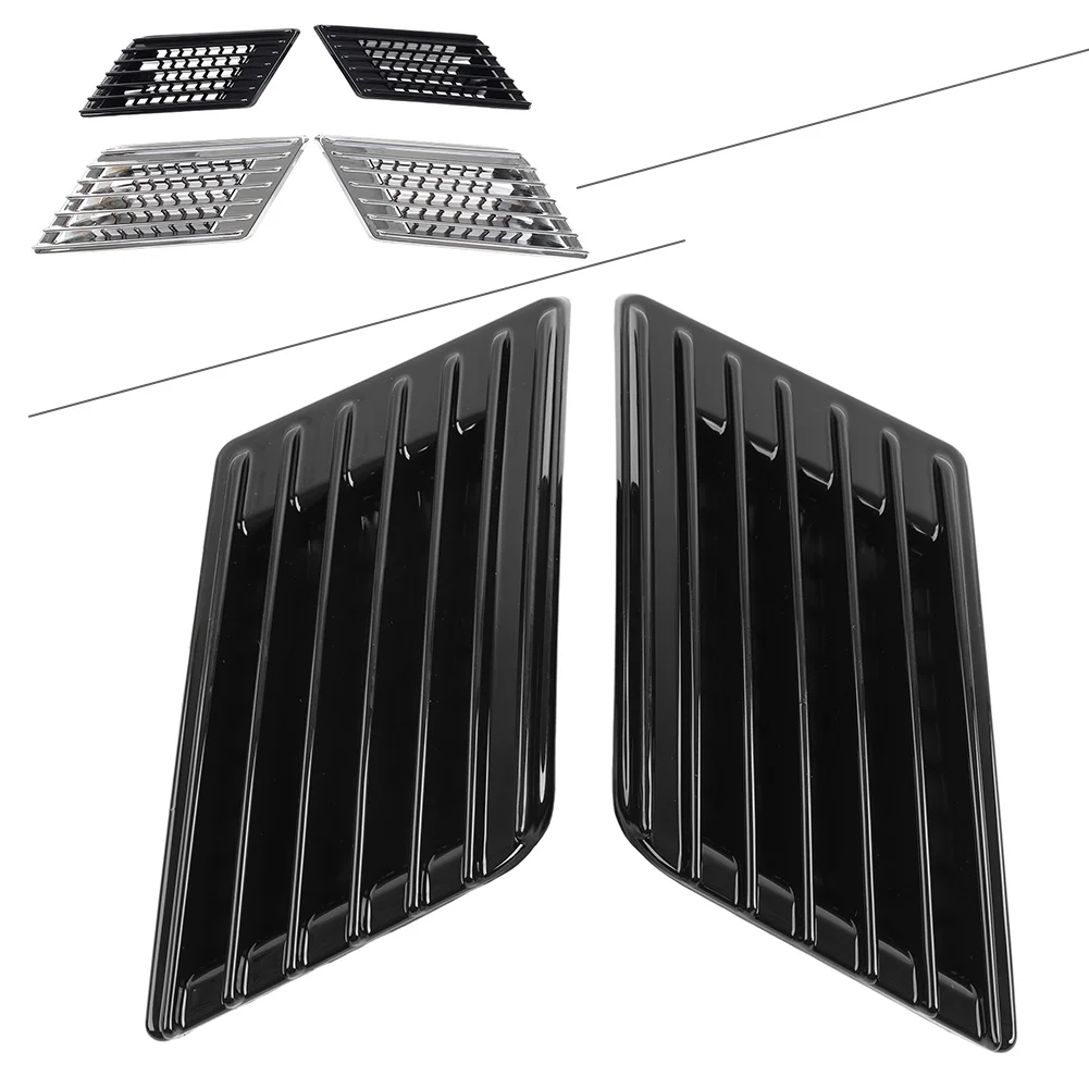 1Pair Chrome/Black Motorcycle Upper Fairing Vent Grill Cover ABS For Honda GL1200 Goldwing models GL1200A Aspencade 1984-1987